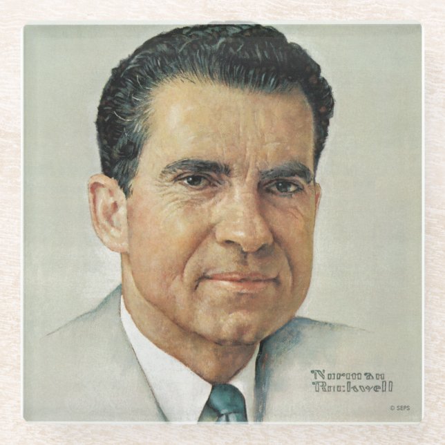 Richard Milhouse Nixon Glass Coaster (Front)
