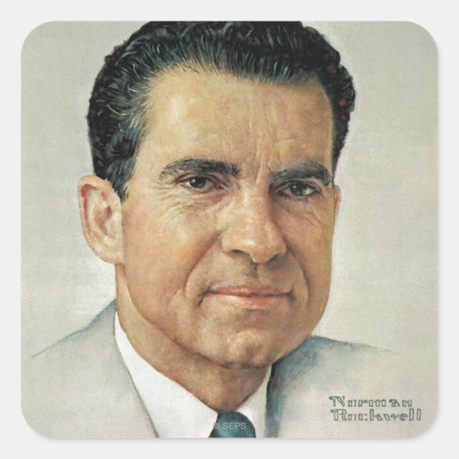 Richard Milhouse Nixon Square Sticker (Front)