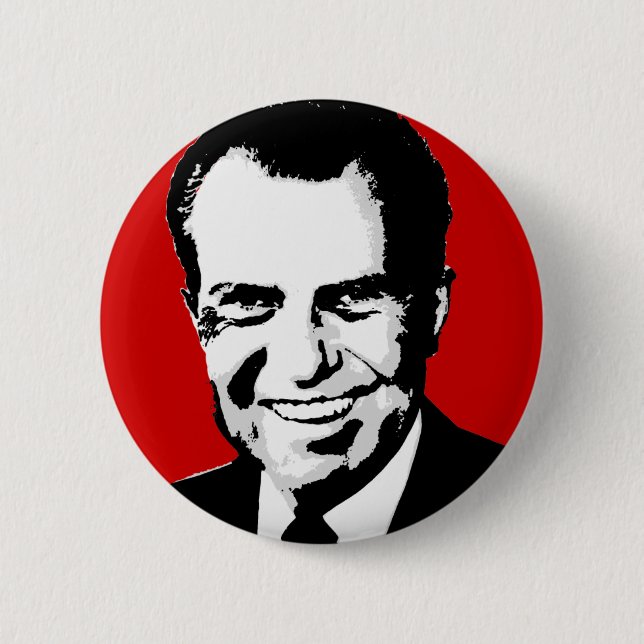 Richard Nixon 6 Cm Round Badge (Front)