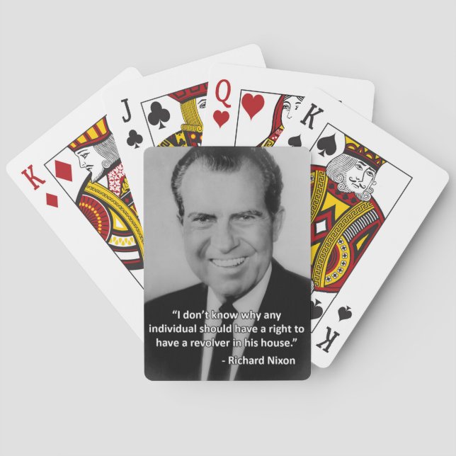 Richard Nixon Anti-Gun Playing Cards (Back)