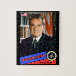 Richard Nixon Baseball Card Jigsaw Puzzle
