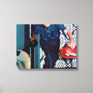 Richard Nixon Bowling Canvas Print