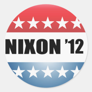 RICHARD NIXON CLASSIC ROUND STICKER