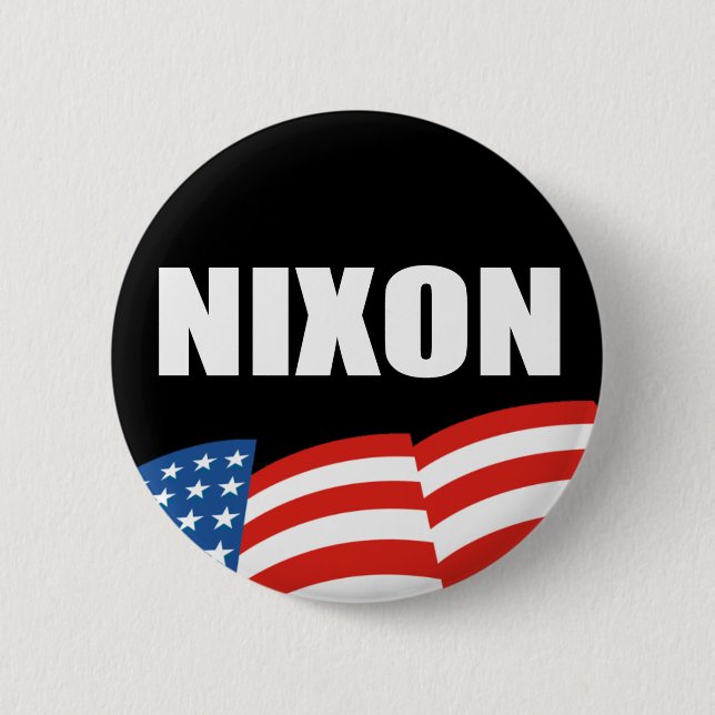 RICHARD NIXON Election Gear 6 Cm Round Badge (Front)