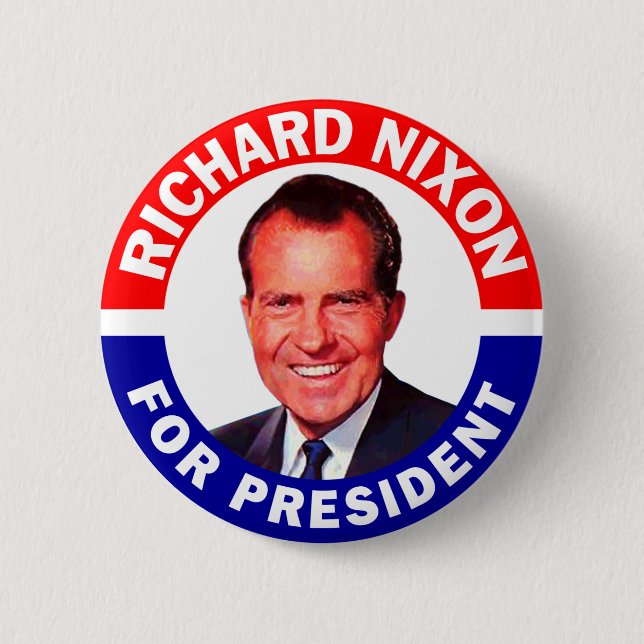 Richard Nixon For President 6 Cm Round Badge (Front)