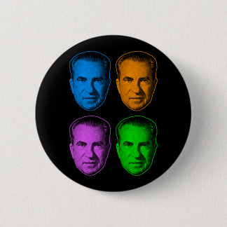 Richard Nixon in Vivid Colour 6 Cm Round Badge
