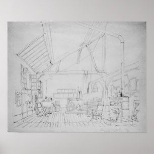Richard Parkes Bonington's studio in Paris Poster