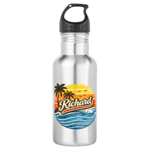Richard Retro Sunset Name Design 532 Ml Water Bottle