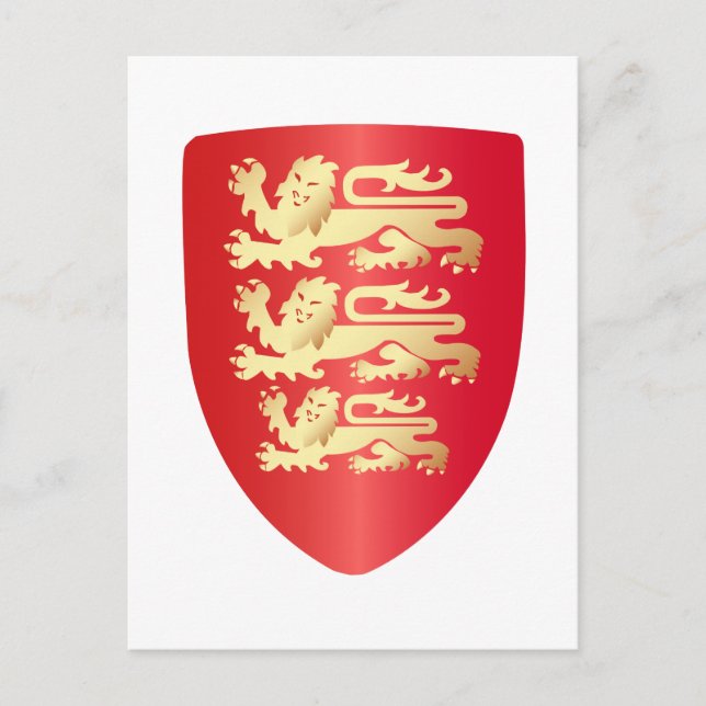 Richard the Lion Heart Shield in red+faux gold Postcard (Front)