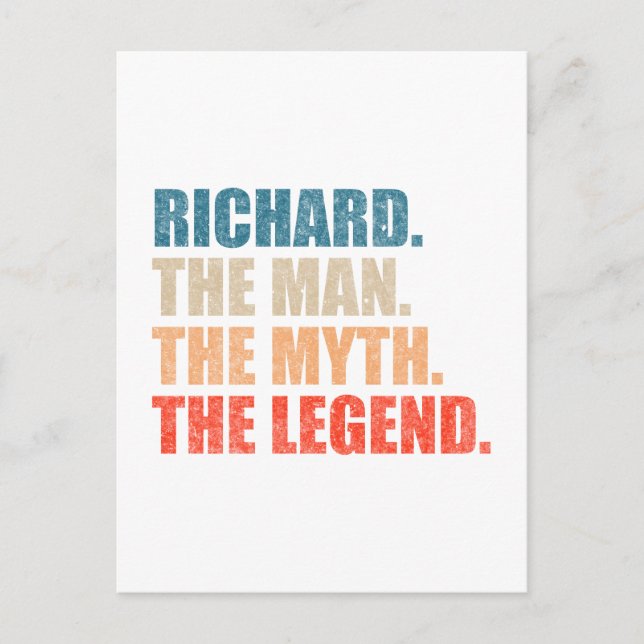 Richard The Man The Myth The Legend Postcard (Front)