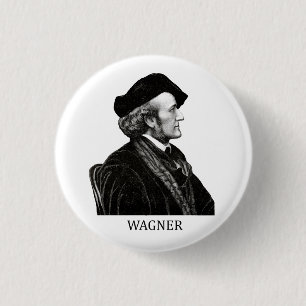 Richard Wagner, black 3 Cm Round Badge