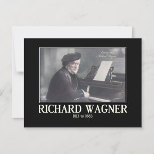 Richard Wagner, Composer, Vintage Inspired Postcard