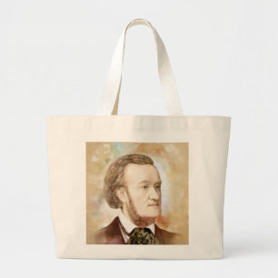 Richard Wagner im Aquarell Stil Large Tote Bag