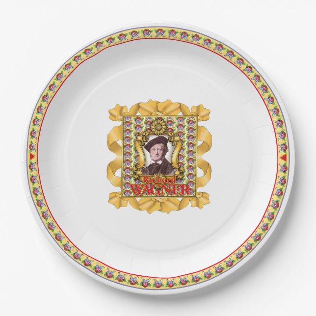 Richard Wagner Paper Plate (Front)