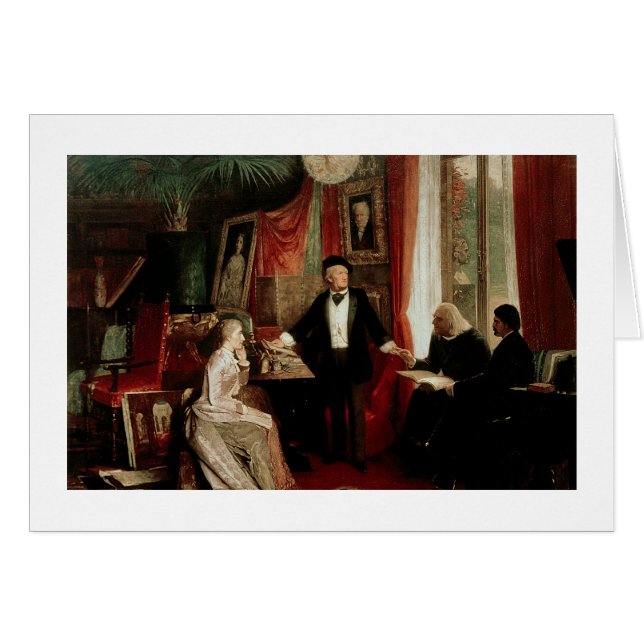 Richard Wagner with Franz Liszt and Liszt's daught (Front Horizontal)