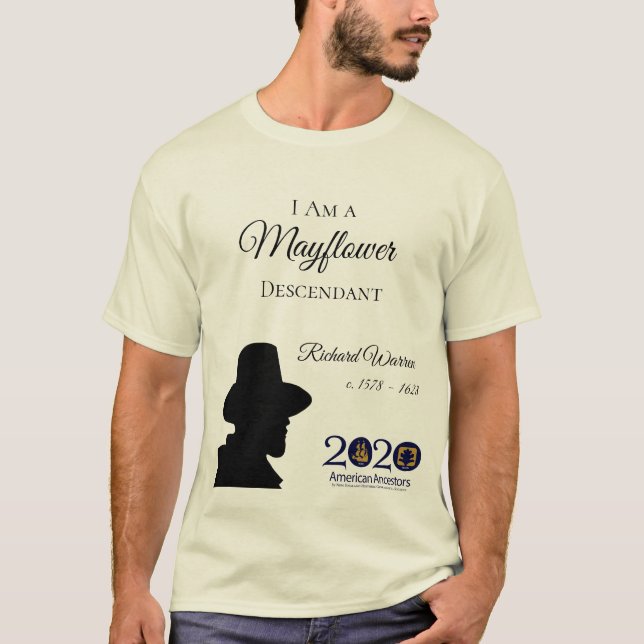Richard Warren Mayflower Descendant Men T-shirt (Front)
