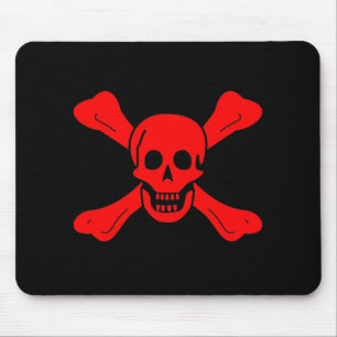 Richard Worley red skull mousepad