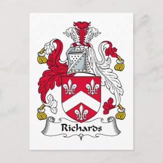Richards Family Crest Postcard