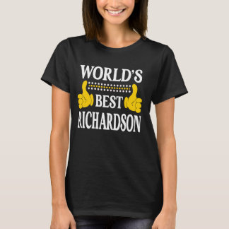 Richardson Surname Family Last Name World's Best R T-Shirt