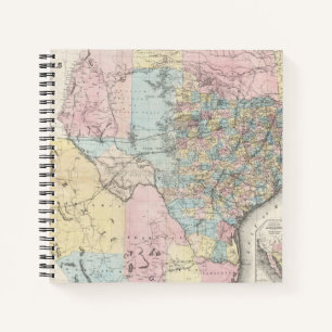 Richardson's New Map Of The State Of Texas Notebook