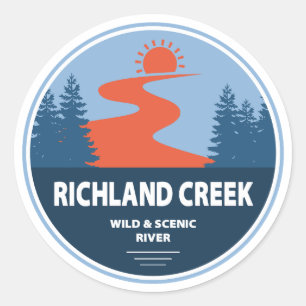 Richland Creek Arkansas Wild And Scenic River Classic Round Sticker