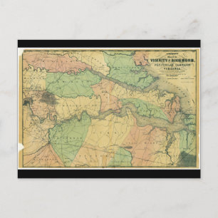 Richmond and Peninsular Campaign in Virginia 1864 Postcard