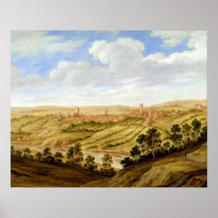 Richmond Castle, Yorkshire, c.1640-41 (oil on pane Poster
