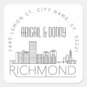 Richmond Destination Wedding Square Sticker