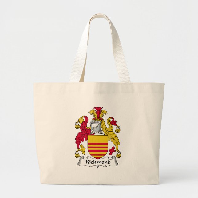 Richmond Family Crest Large Tote Bag (Front)