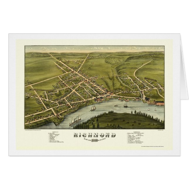 Richmond, ME Panoramic Map - 1878 (Front Horizontal)