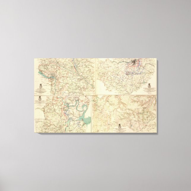 Richmond, Petersburg, Five Forks Canvas Print (Front)