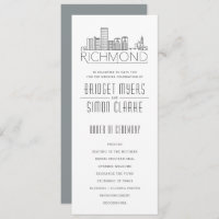Richmond Stylised Skyline | Wedding Program