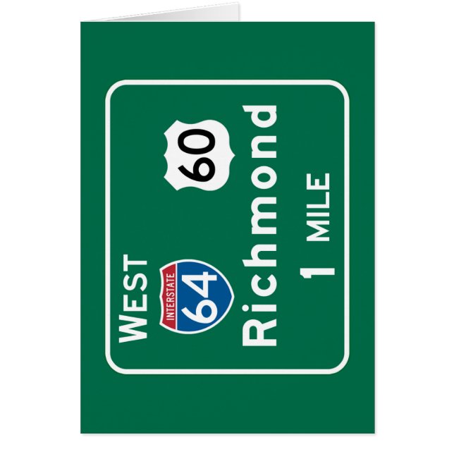 Richmond, VA Road Sign (Front)