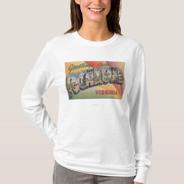 Richmond, Virginia - Large Letter Scenes T-Shirt (Front)