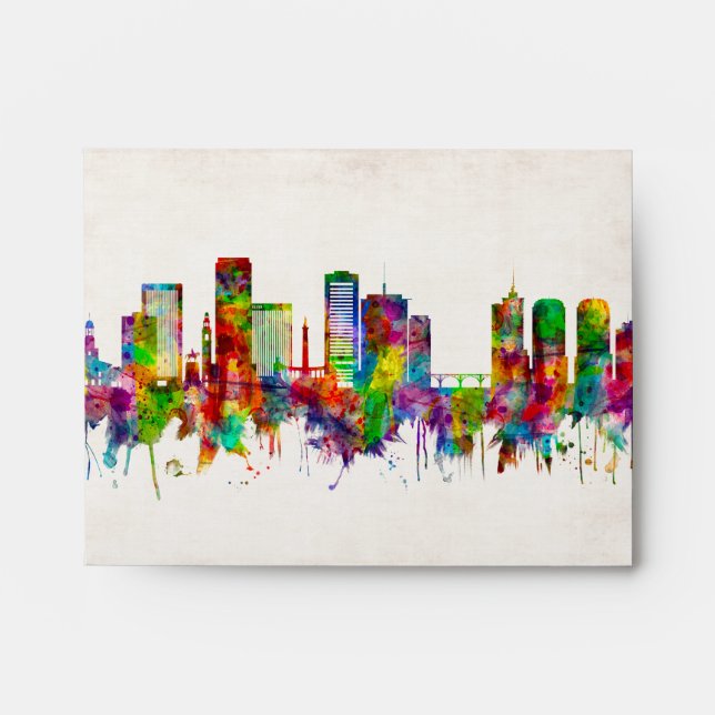 Richmond Virginia Skyline Envelope (Front)