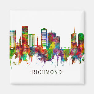 Richmond Virginia Skyline Magnet