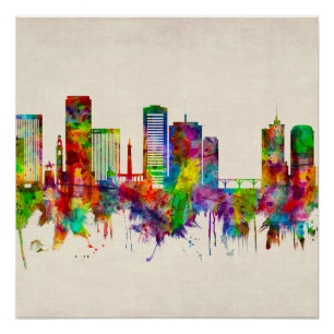Richmond Virginia Skyline Poster