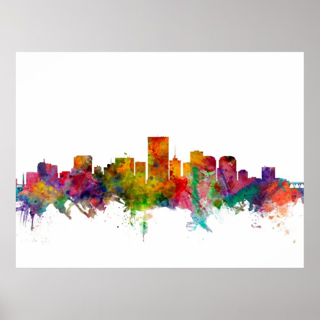 Richmond Virginia Skyline Poster (Front)