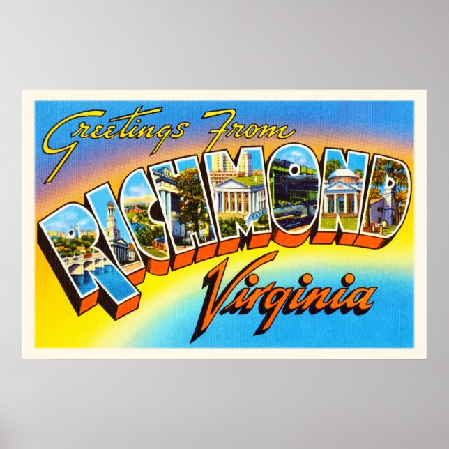 Richmond Virginia VA Old Vintage Travel Postcard- Poster (Front)