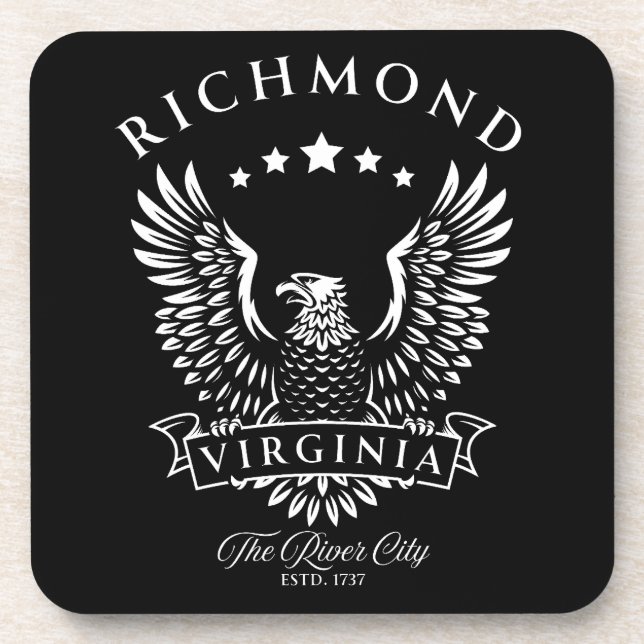 Richmond Virginia Vintage Eagle Coaster (Front)