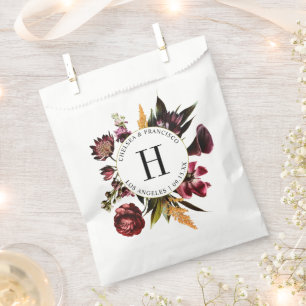 Richness of Spring Colourful Floral Wedding Initia Favour Bags