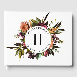 Richness of Spring Colourful Initial Wedding Guest Book