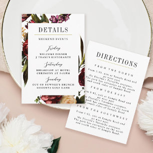 Richness of Spring Colourful Wedding Enclosure Card