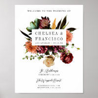 Richness of Spring Floral Wedding Welcome