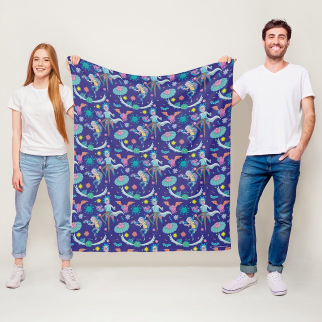 RICK AND MORTY™ | Among Infected Cells Pattern Fleece Blanket (In Situ)