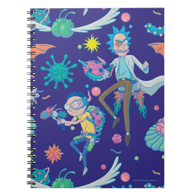 RICK AND MORTY™ | Among Infected Cells Pattern Notebook (Front)