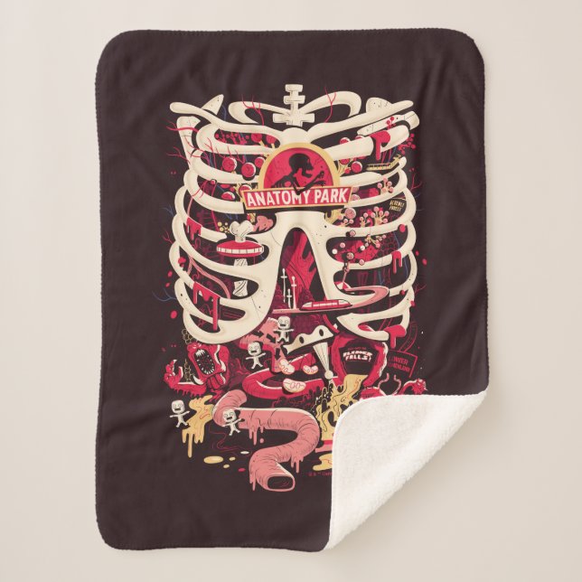 RICK AND MORTY™ | Anatomy Park Rib Cage Sherpa Blanket (Front)