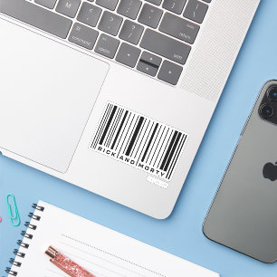 Rick and Morty Bar Code Graphic