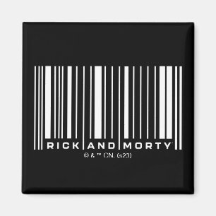 Rick and Morty Bar Code Graphic Magnet