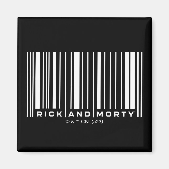 Rick and Morty Bar Code Graphic Magnet (Front)
